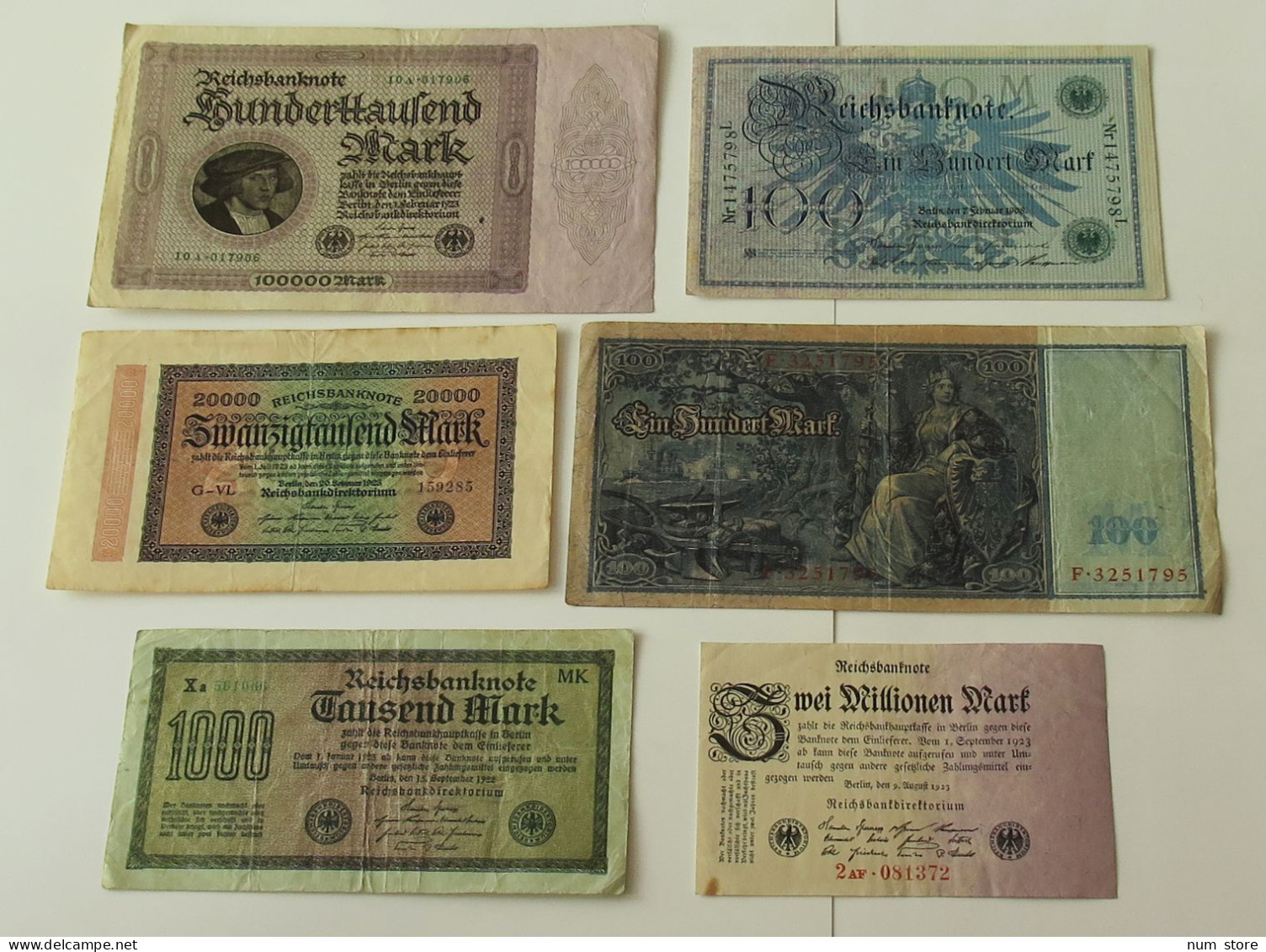 GERMANY COLLECTION BANKNOTES, LOT 15pc EMPIRE #xb 195 - Colecciones