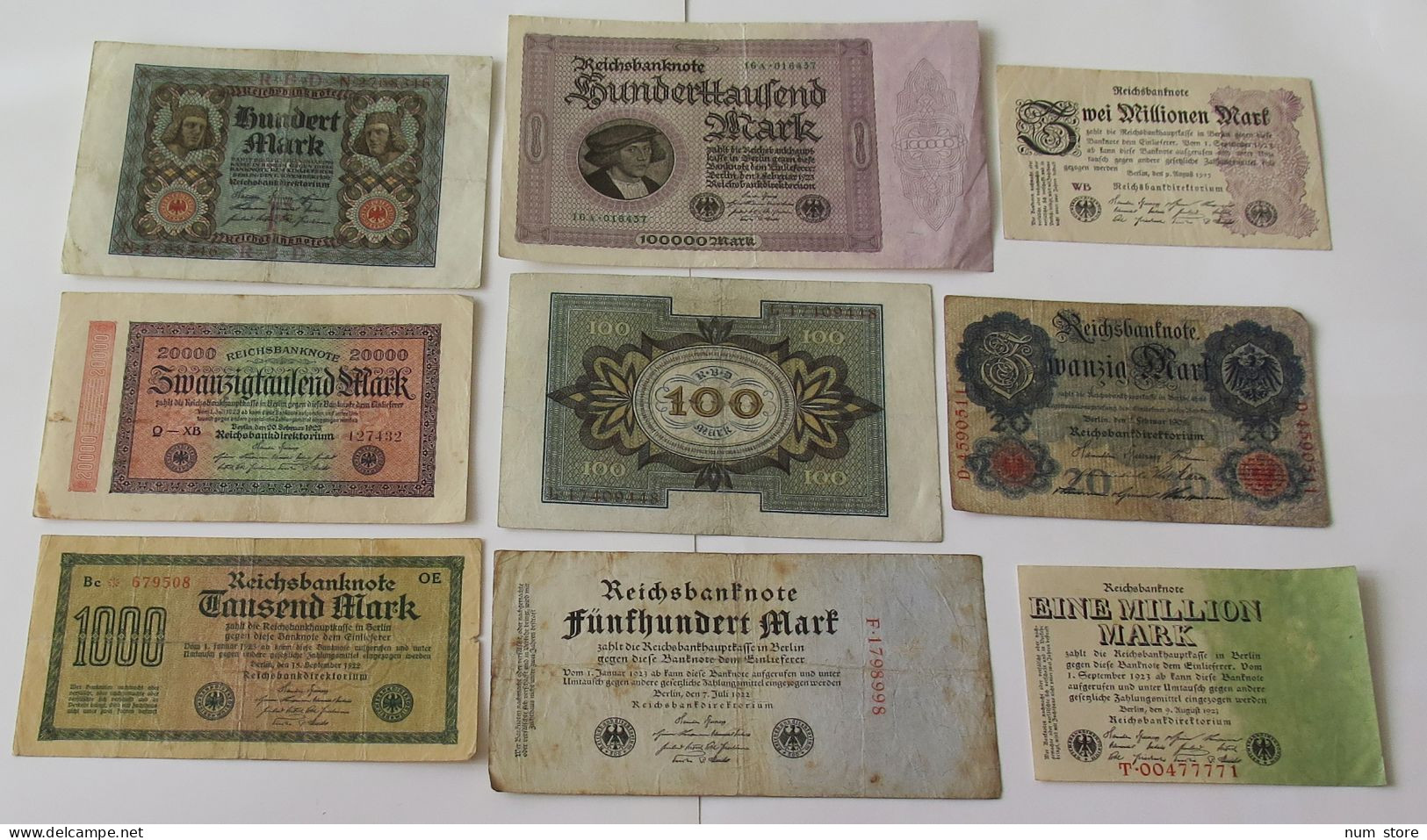 GERMANY COLLECTION BANKNOTES, LOT 15pc EMPIRE #xb 157 - Colecciones