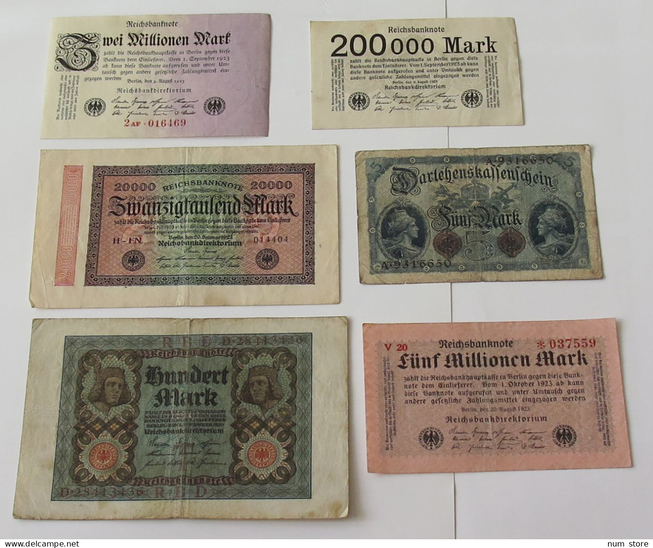 GERMANY COLLECTION BANKNOTES, LOT 15pc EMPIRE #xb 157 - Colecciones