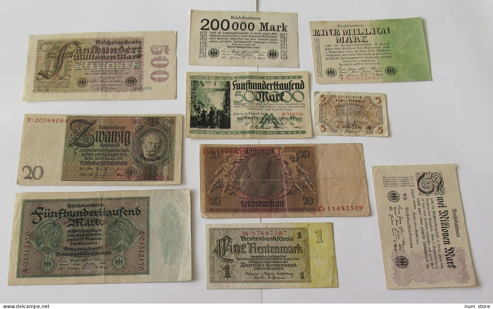 GERMANY COLLECTION BANKNOTES, LOT 15pc EMPIRE #xb 163 - Colecciones