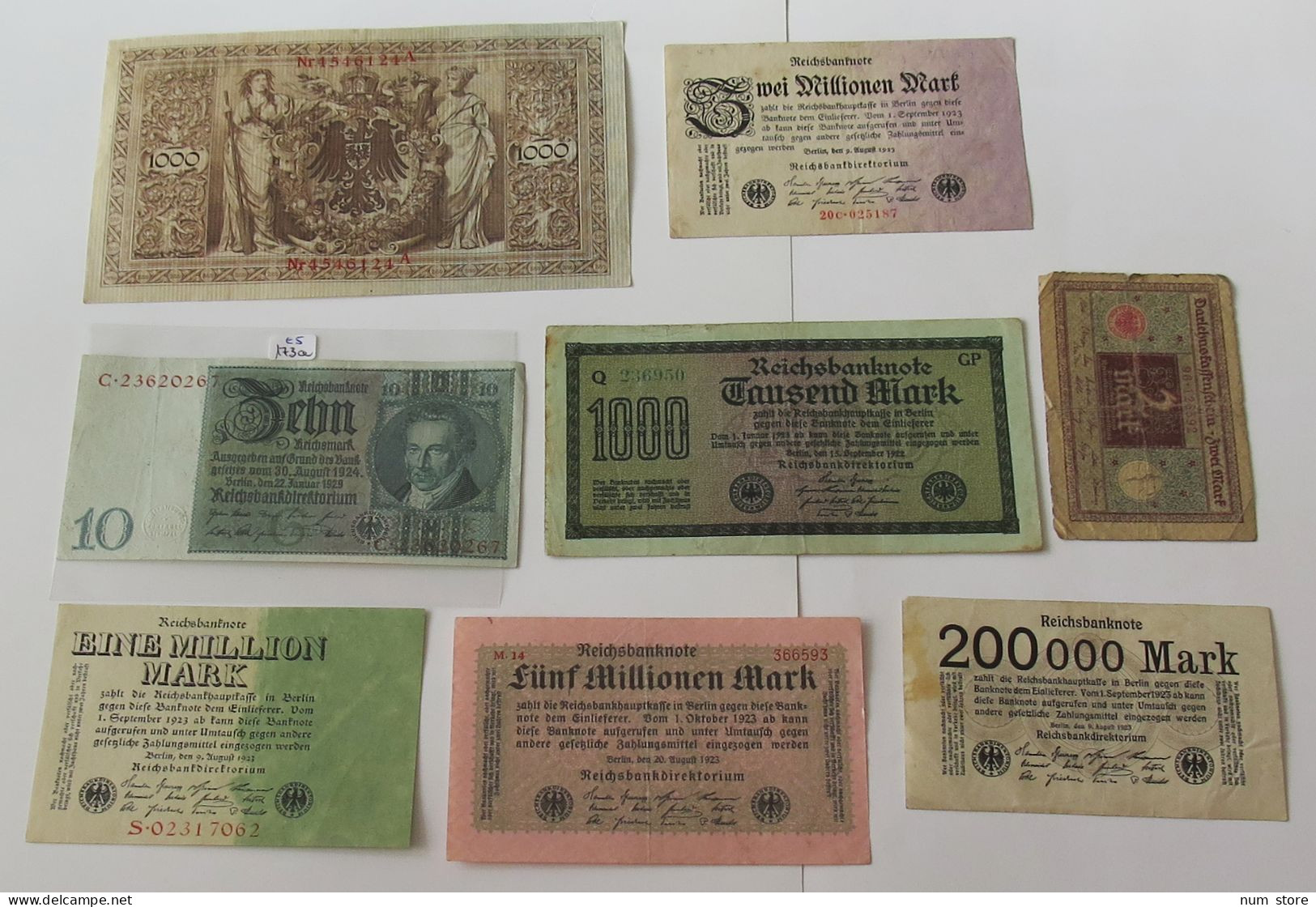GERMANY COLLECTION BANKNOTES, LOT 15pc EMPIRE #xb 179 - Sammlungen