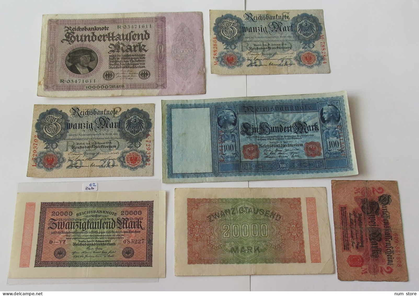 GERMANY COLLECTION BANKNOTES, LOT 15pc EMPIRE #xb 169 - Colecciones