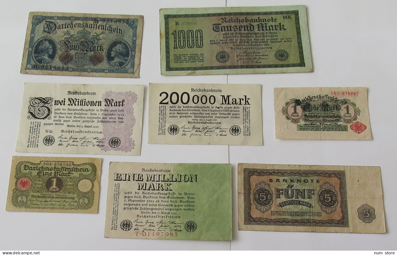 GERMANY COLLECTION BANKNOTES, LOT 15pc EMPIRE #xb 159 - Collections