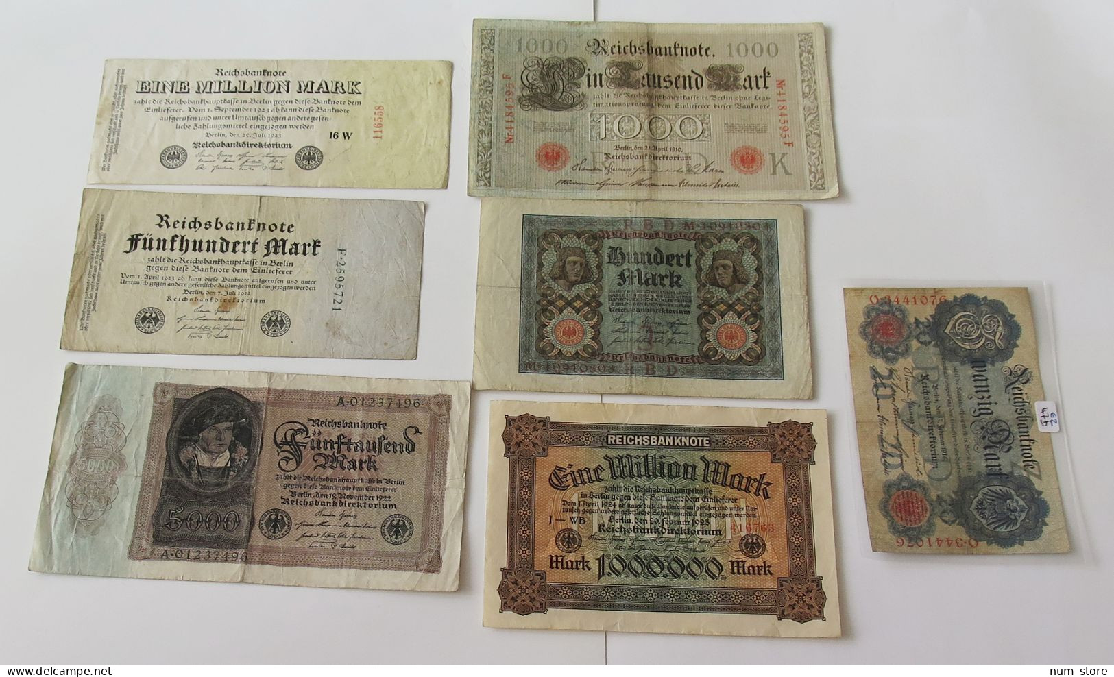 GERMANY COLLECTION BANKNOTES, LOT 15pc EMPIRE #xb 165 - Colecciones