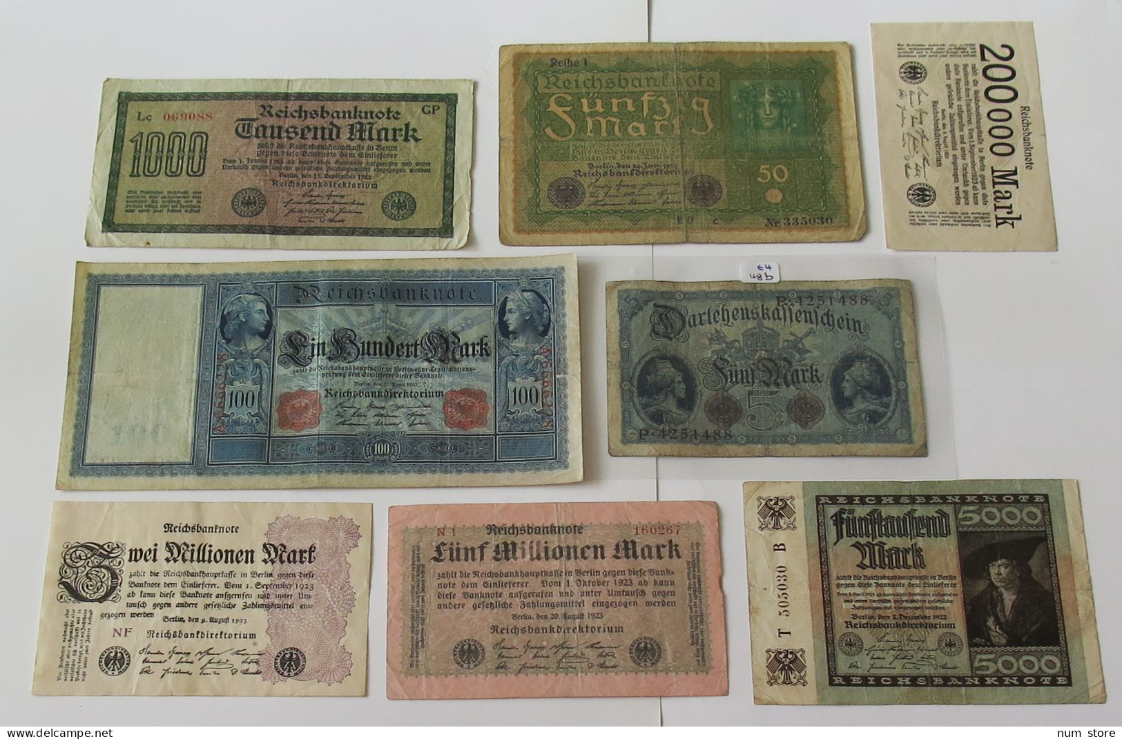 GERMANY COLLECTION BANKNOTES, LOT 15pc EMPIRE #xb 175 - Collections