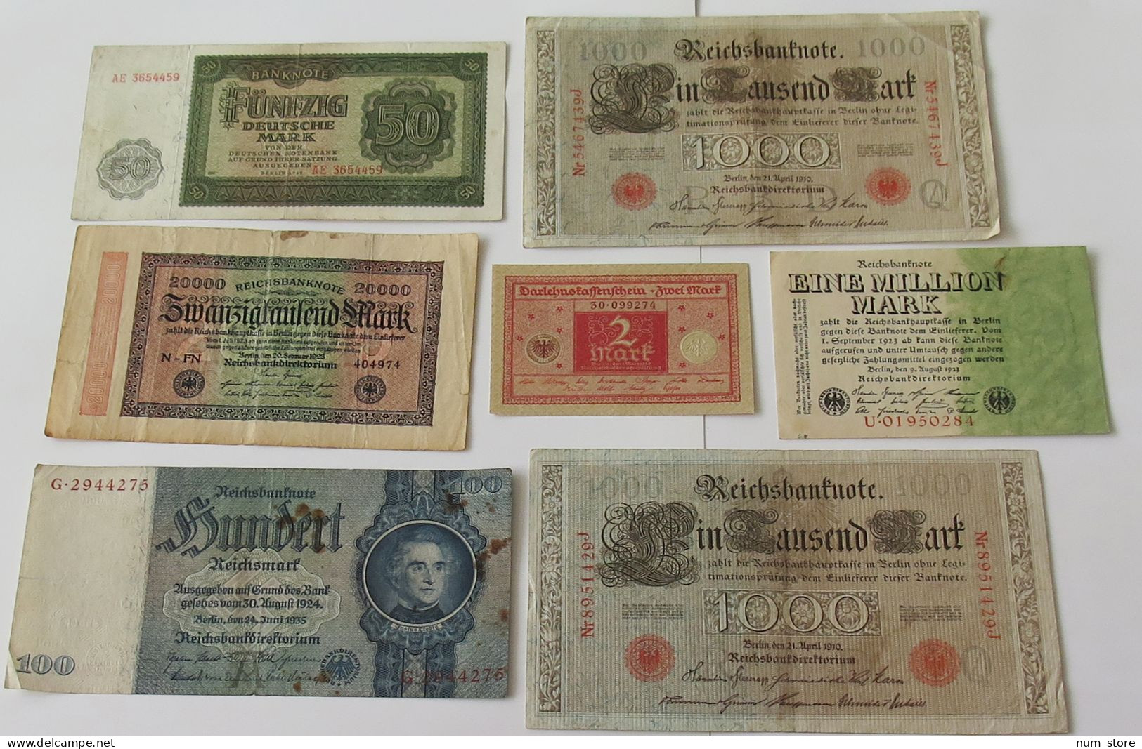 GERMANY COLLECTION BANKNOTES, LOT 15pc EMPIRE #xb 143 - Collections