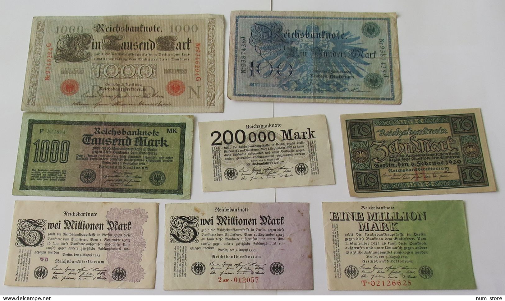 GERMANY COLLECTION BANKNOTES, LOT 15pc EMPIRE #xb 147 - Collections