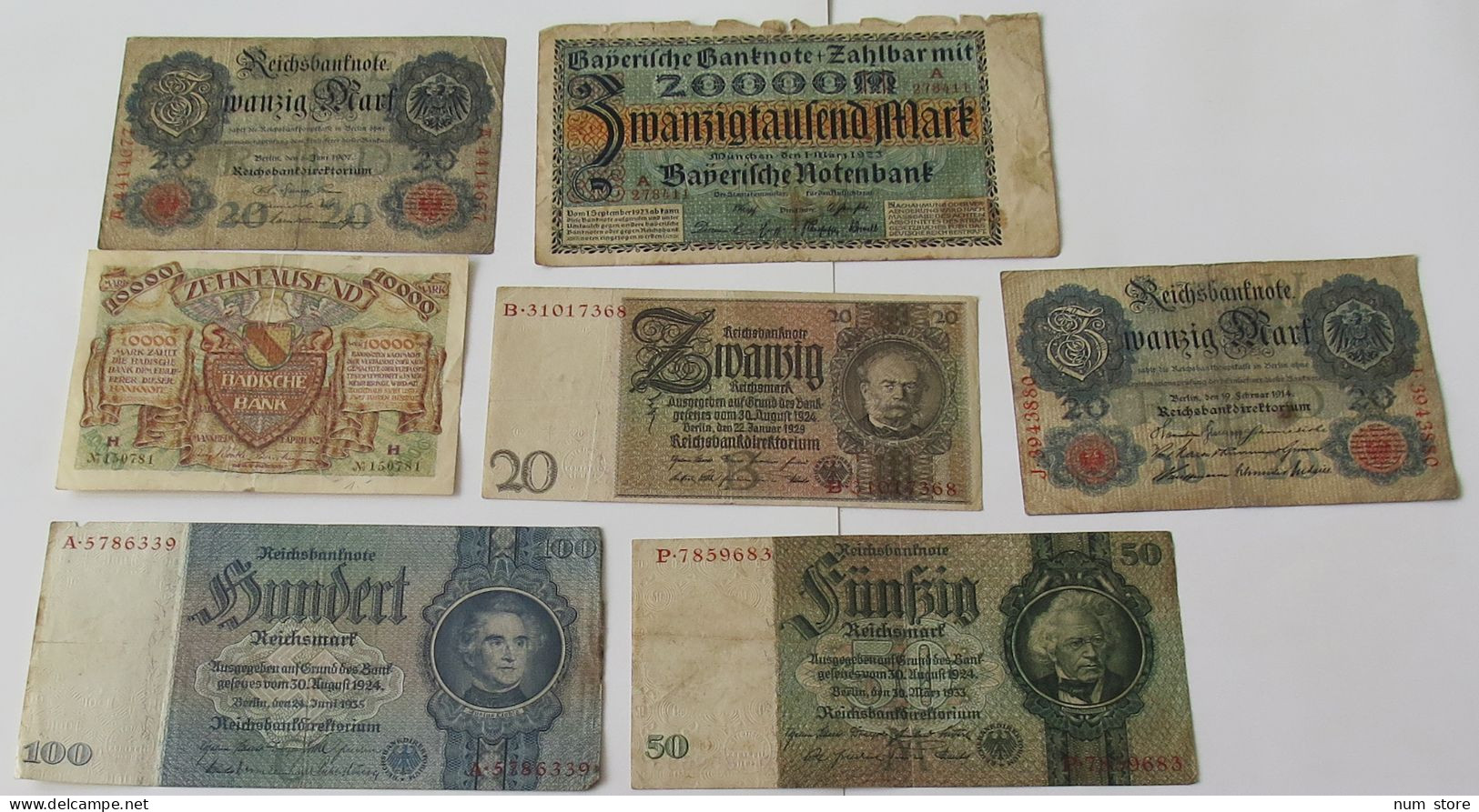 GERMANY COLLECTION BANKNOTES, LOT 15pc EMPIRE #xb 147 - Sammlungen