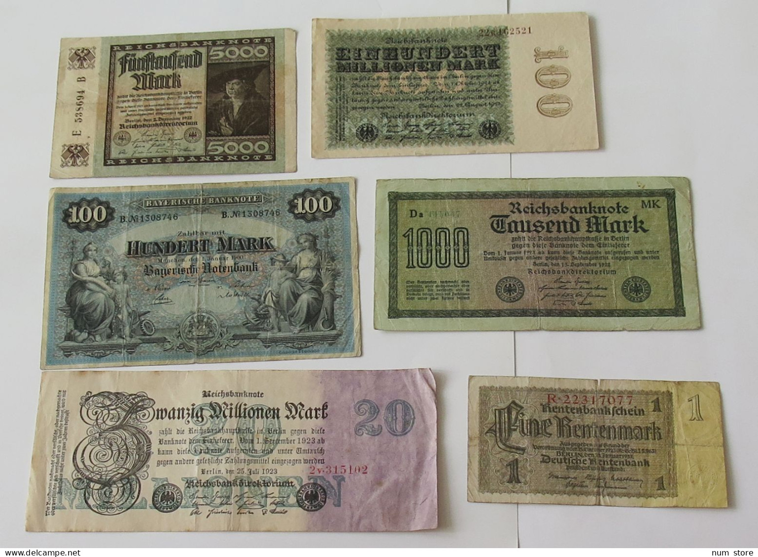 GERMANY COLLECTION BANKNOTES, LOT 15pc EMPIRE #xb 149 - Verzamelingen