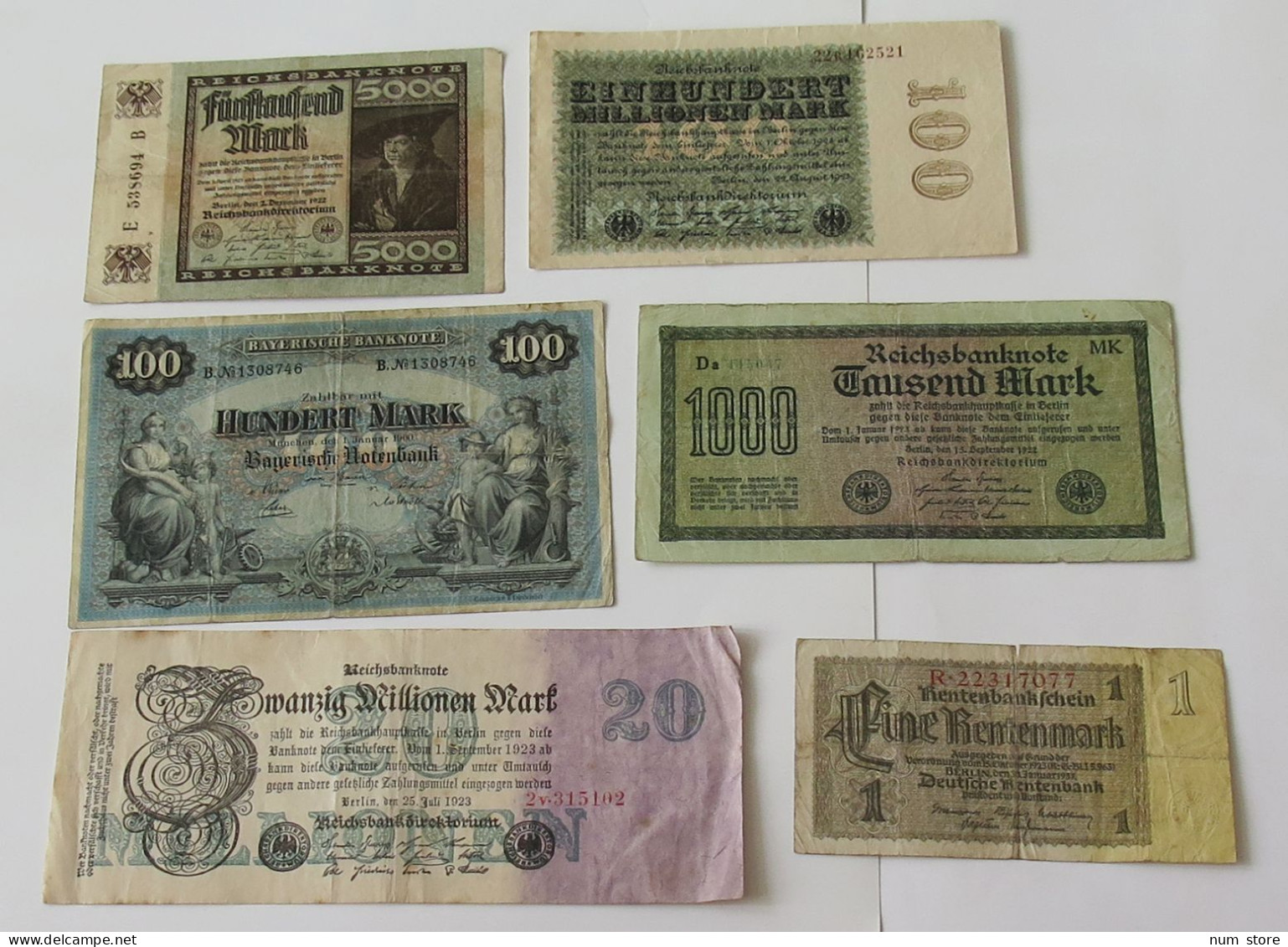 GERMANY COLLECTION BANKNOTES, LOT 15pc EMPIRE #xb 149 - Collections