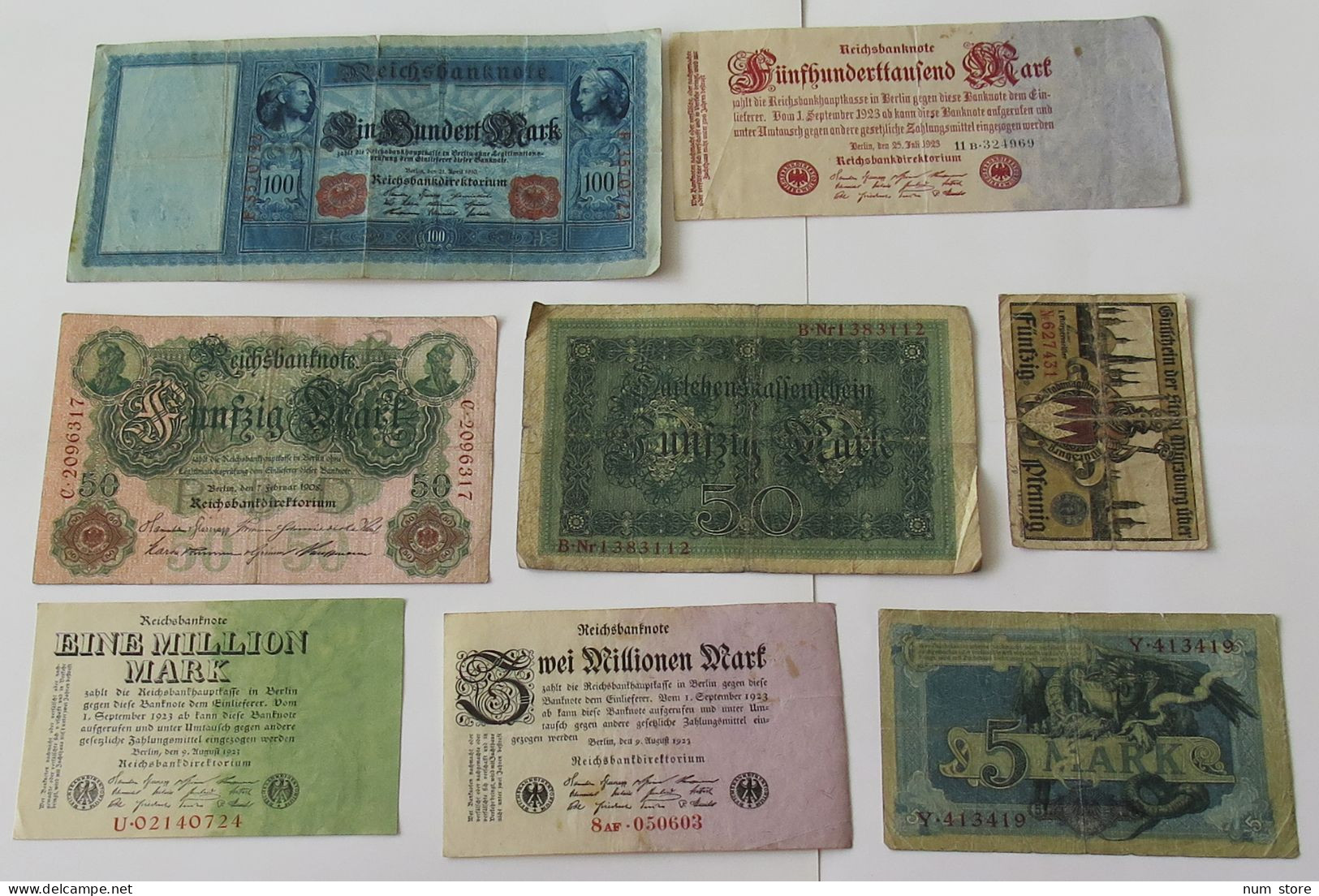 GERMANY COLLECTION BANKNOTES, LOT 15pc EMPIRE #xb 141 - Sammlungen