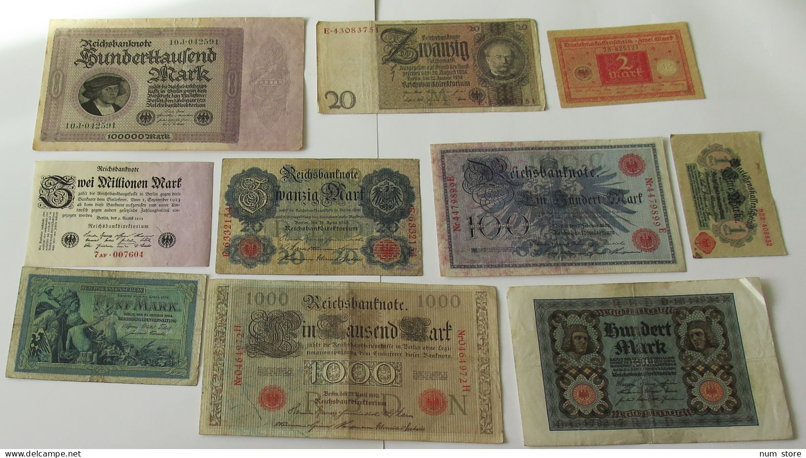 GERMANY COLLECTION BANKNOTES, LOT 15pc EMPIRE #xb 139 - Verzamelingen