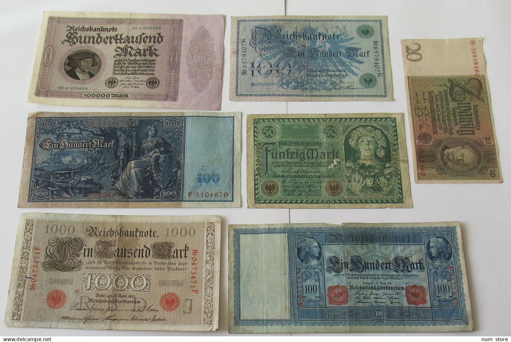 GERMANY COLLECTION BANKNOTES, LOT 15pc EMPIRE #xb 133 - Colecciones