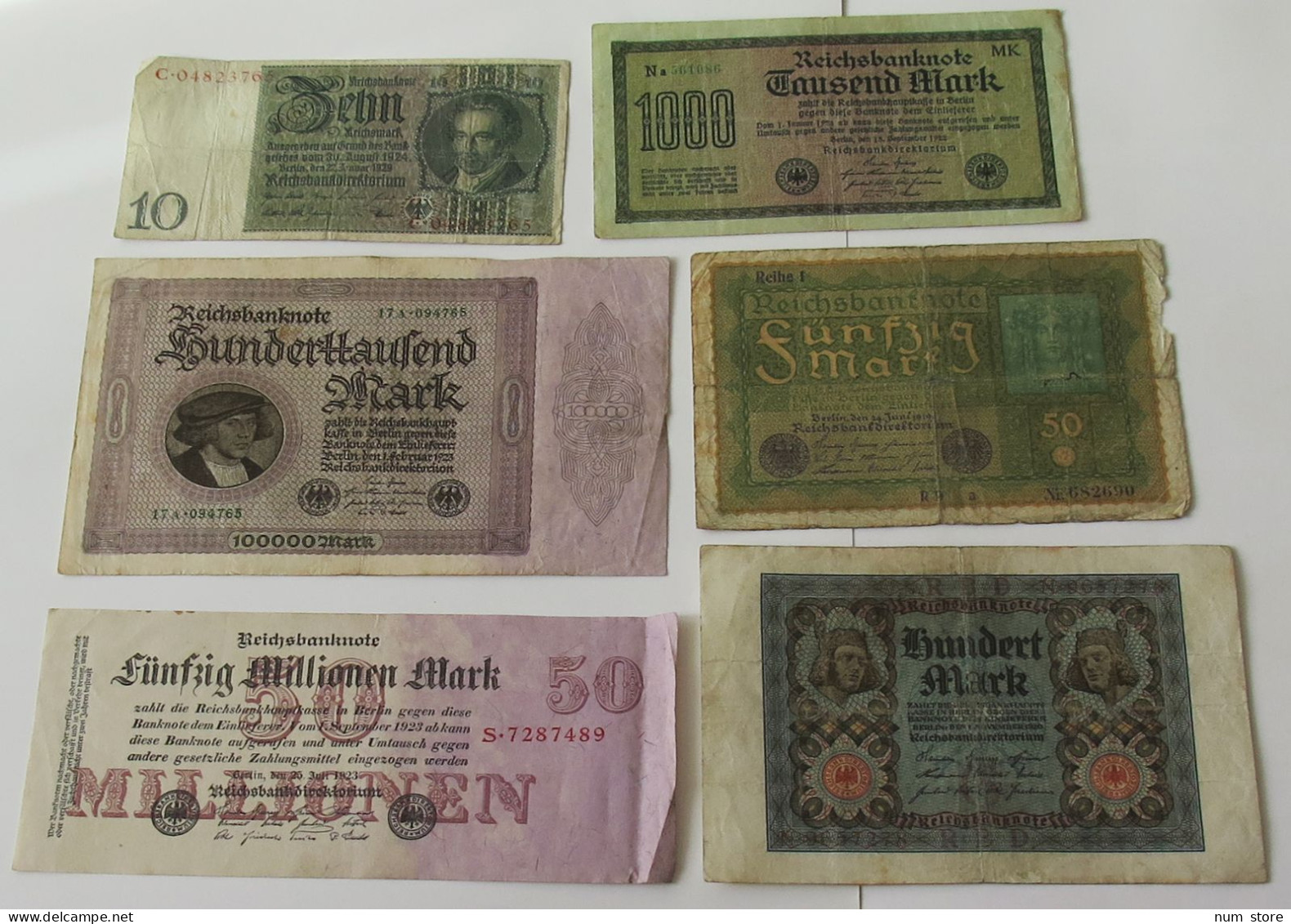 GERMANY COLLECTION BANKNOTES, LOT 15pc EMPIRE #xb 137 - Colecciones