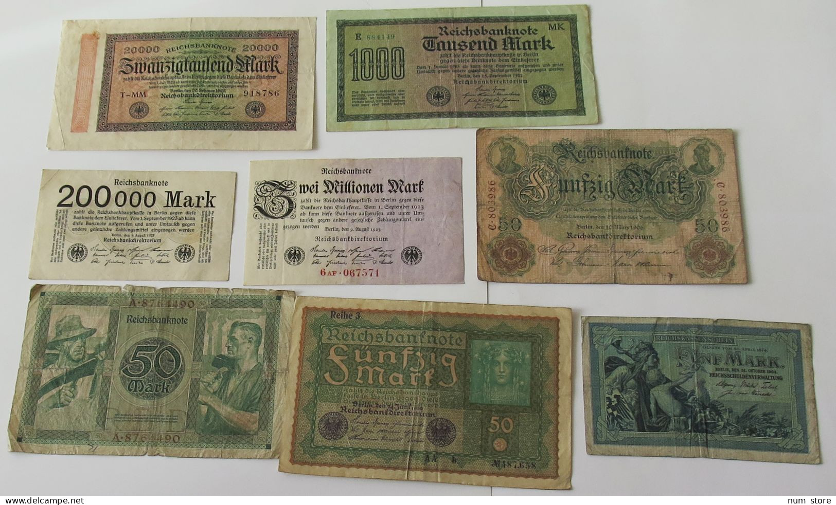 GERMANY COLLECTION BANKNOTES, LOT 15pc EMPIRE #xb 135 - Collections