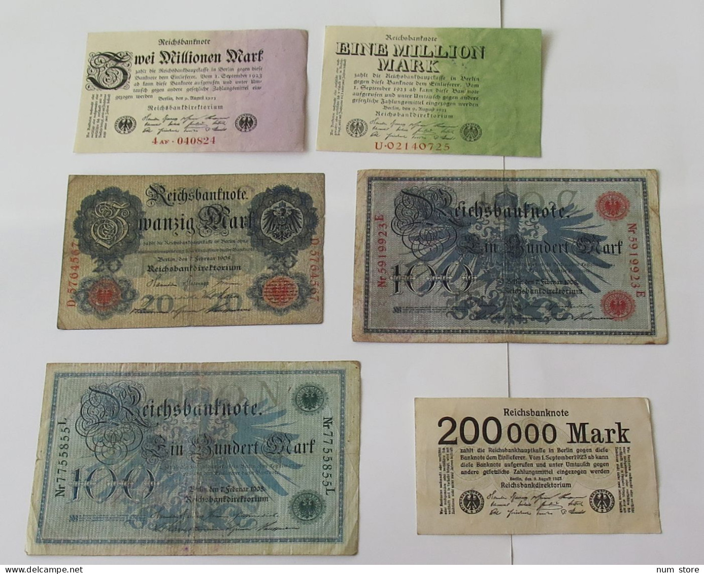 GERMANY COLLECTION BANKNOTES, LOT 15pc EMPIRE #xb 123 - Colecciones