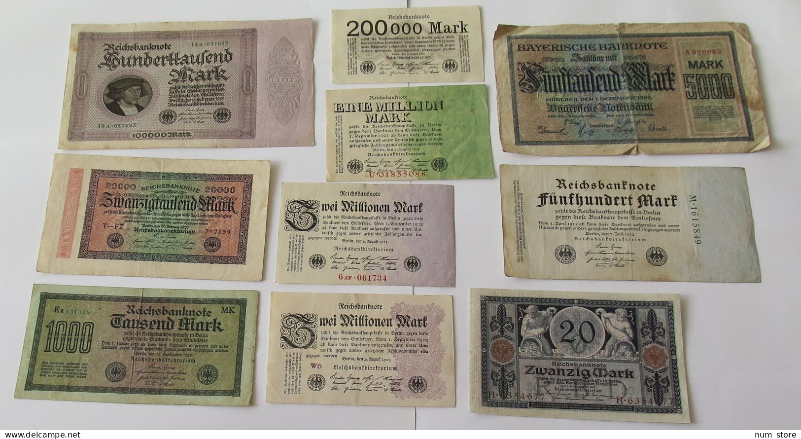 GERMANY COLLECTION BANKNOTES, LOT 15pc EMPIRE #xb 129 - Colecciones