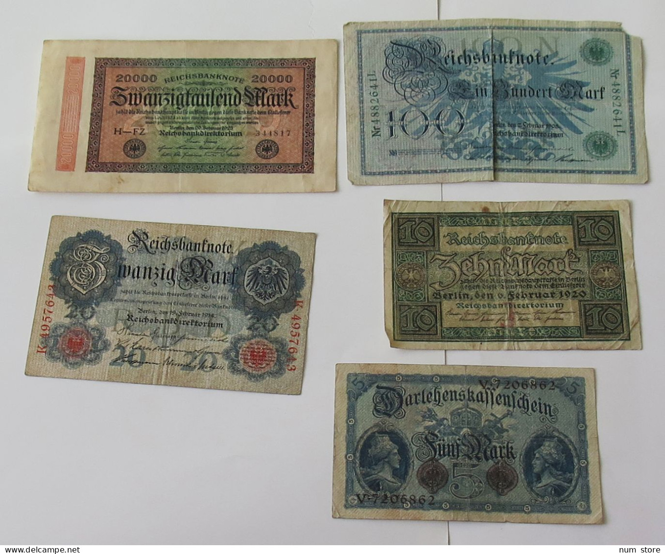 GERMANY COLLECTION BANKNOTES, LOT 15pc EMPIRE #xb 129 - Colecciones