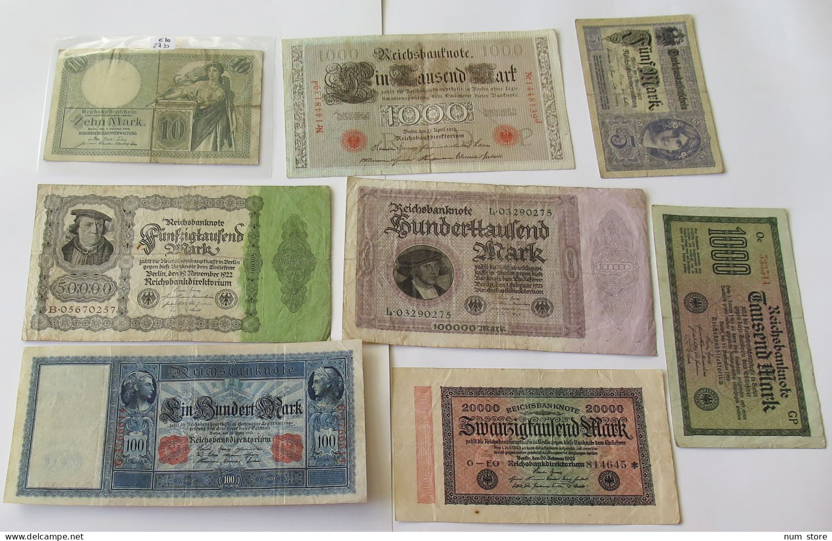 GERMANY COLLECTION BANKNOTES, LOT 15pc EMPIRE #xb 095 - Verzamelingen