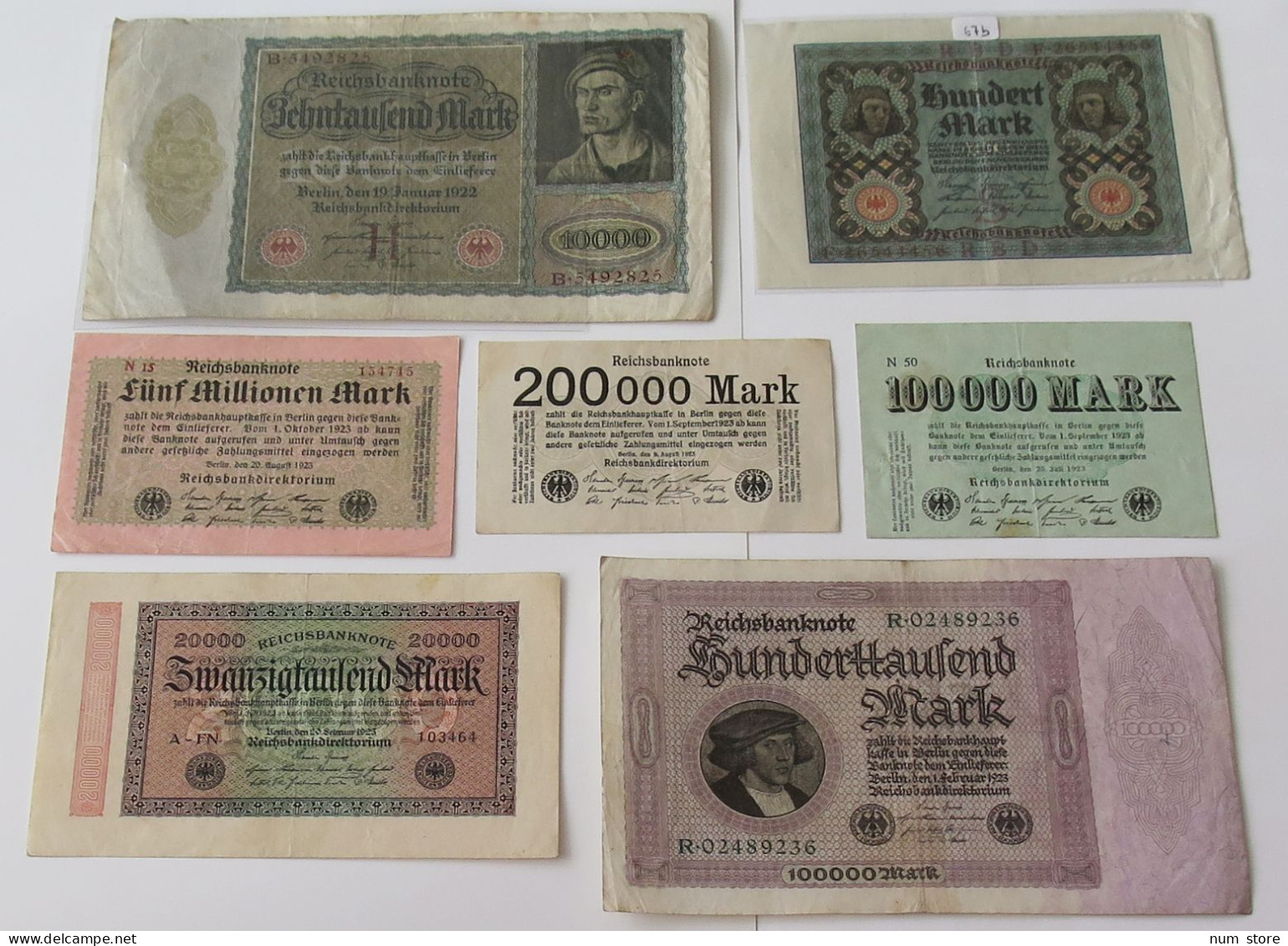 GERMANY COLLECTION BANKNOTES, LOT 15pc EMPIRE #xb 117 - Verzamelingen