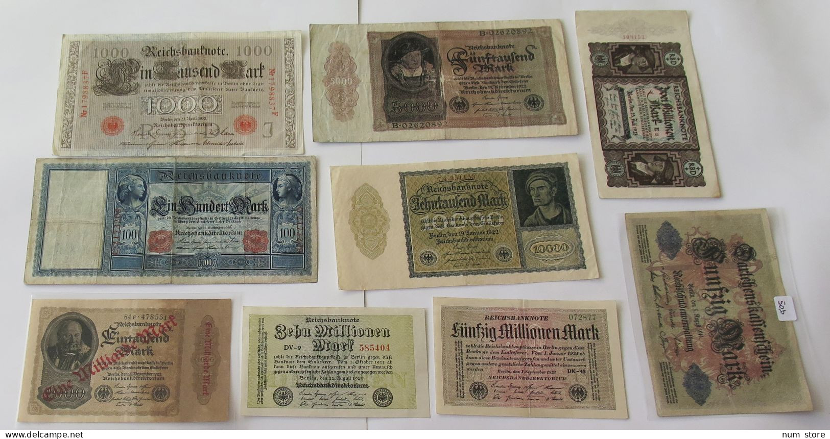 GERMANY COLLECTION BANKNOTES, LOT 15pc EMPIRE #xb 099 - Colecciones