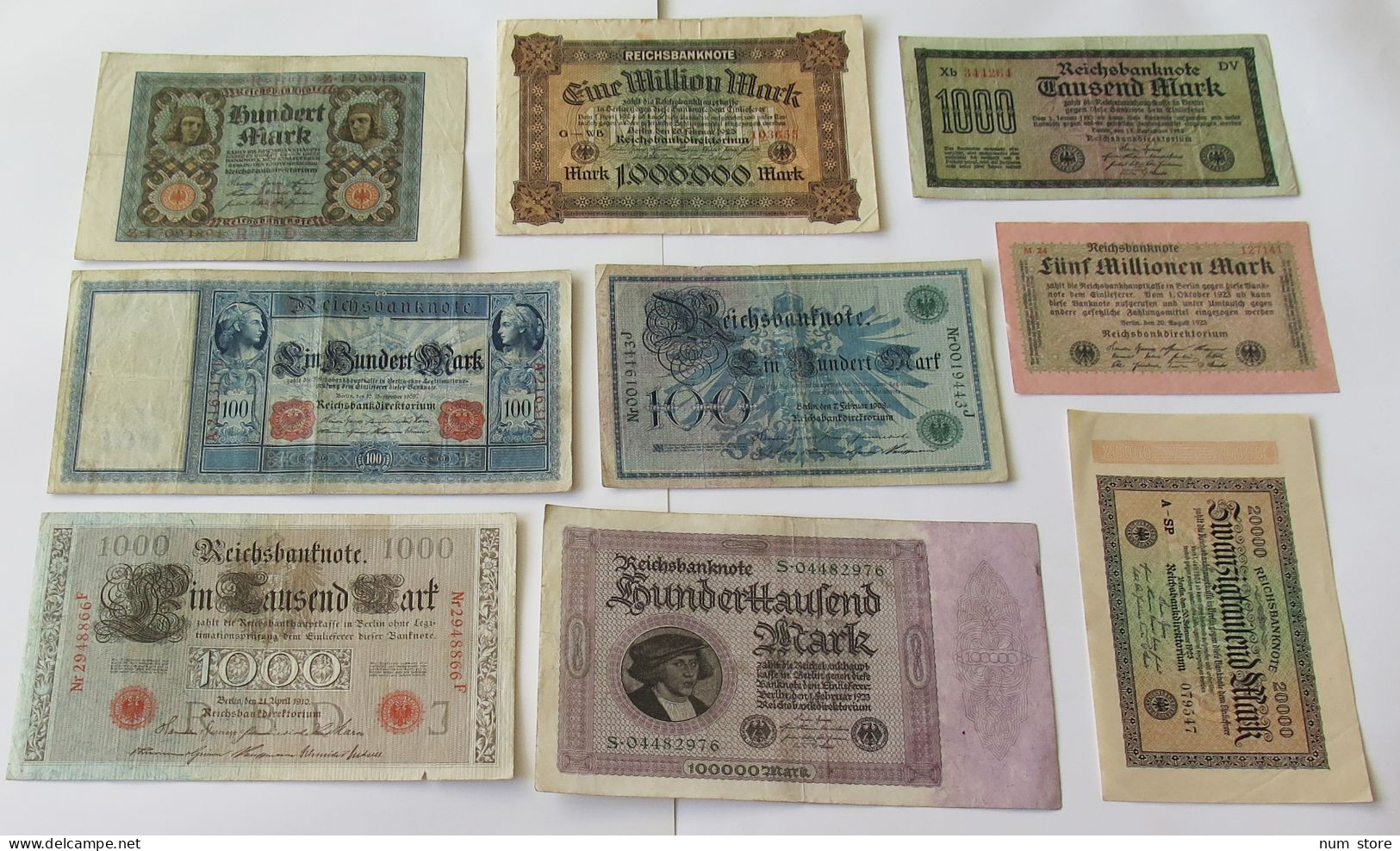 GERMANY COLLECTION BANKNOTES, LOT 15pc EMPIRE #xb 091 - Verzamelingen