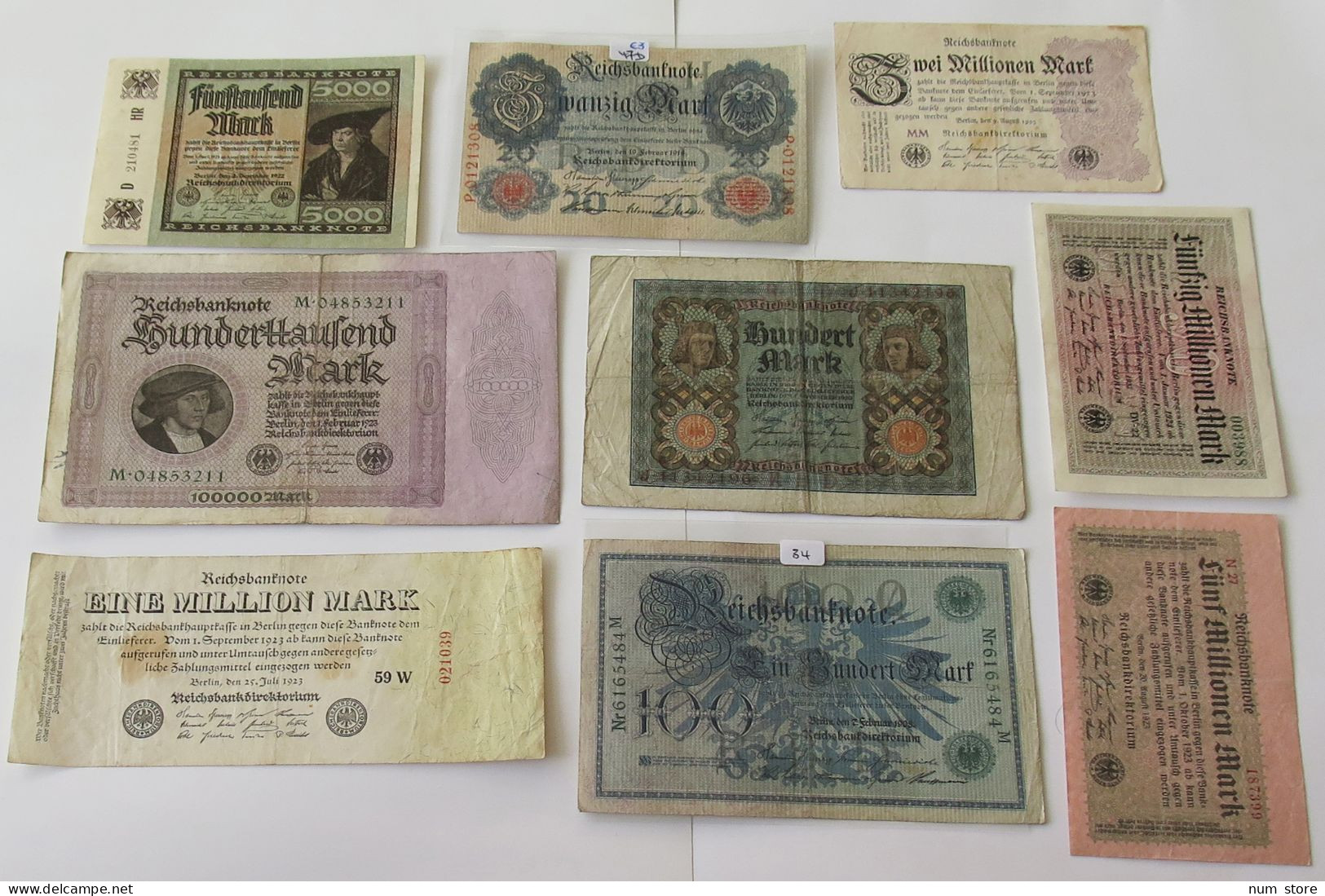 GERMANY COLLECTION BANKNOTES, LOT 15pc EMPIRE #xb 107 - Collezioni