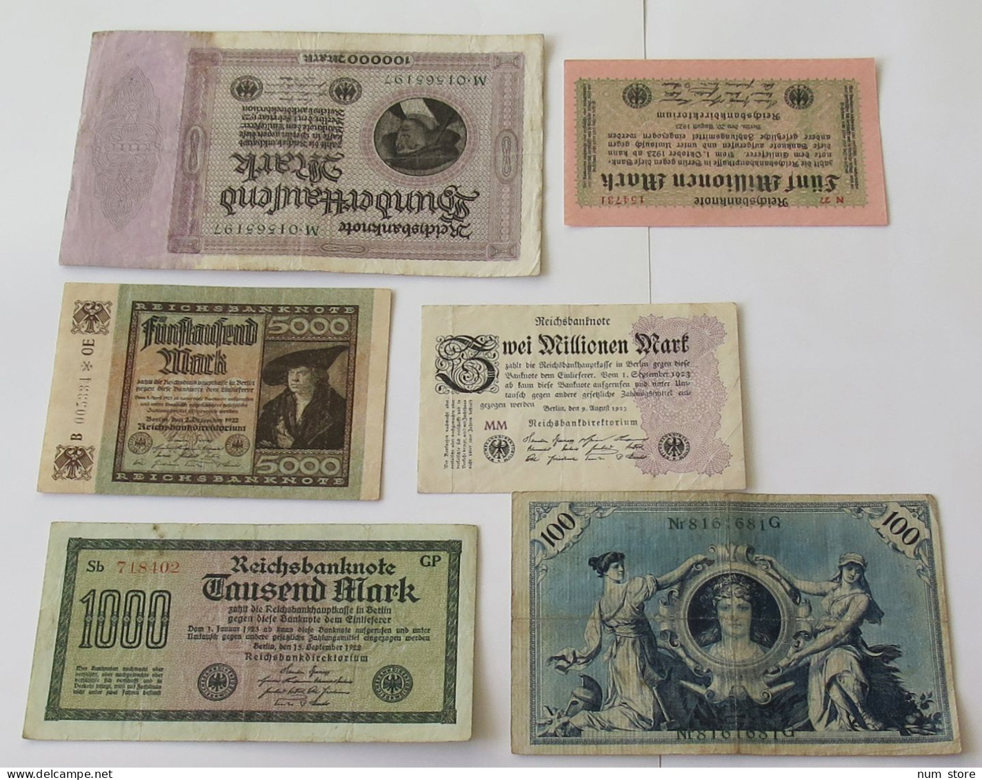 GERMANY COLLECTION BANKNOTES, LOT 15pc EMPIRE #xb 105 - Colecciones