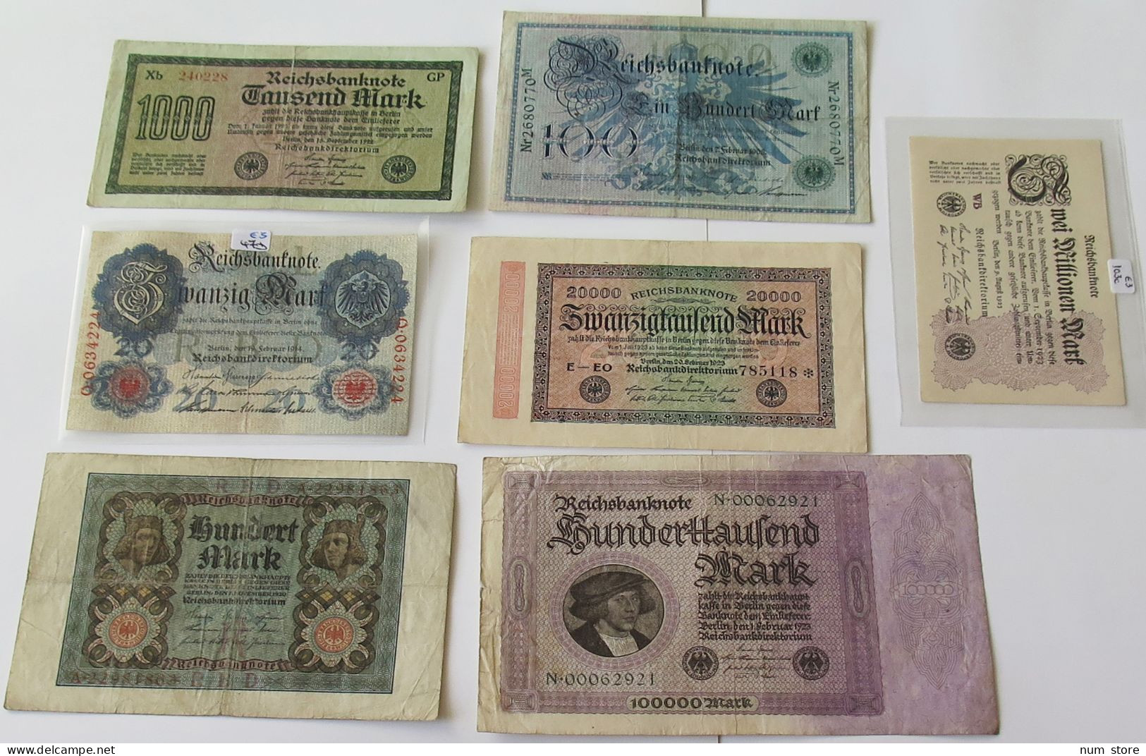 GERMANY COLLECTION BANKNOTES, LOT 15pc EMPIRE #xb 085 - Verzamelingen