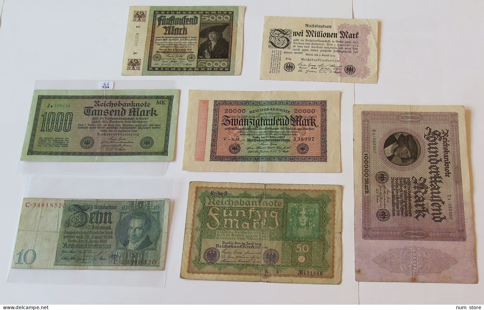 GERMANY COLLECTION BANKNOTES, LOT 15pc EMPIRE #xb 073 - Collections