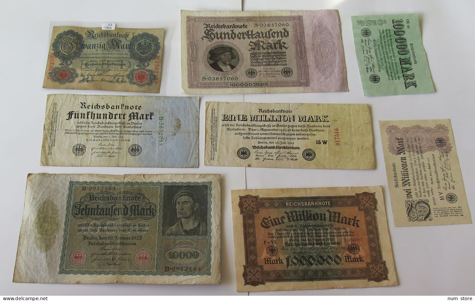 GERMANY COLLECTION BANKNOTES, LOT 15pc EMPIRE #xb 081 - Verzamelingen