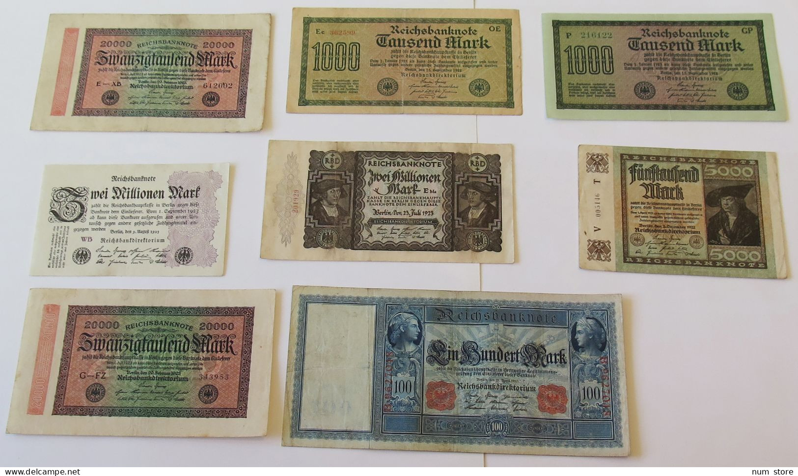 GERMANY COLLECTION BANKNOTES, LOT 15pc EMPIRE #xb 061 - Verzamelingen