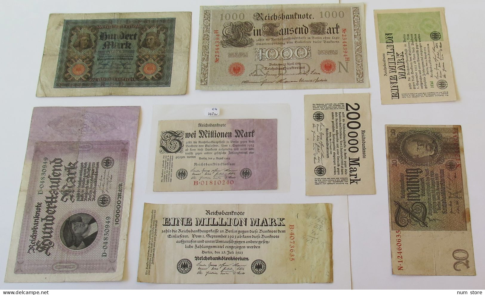 GERMANY COLLECTION BANKNOTES, LOT 15pc EMPIRE #xb 045 - Sammlungen