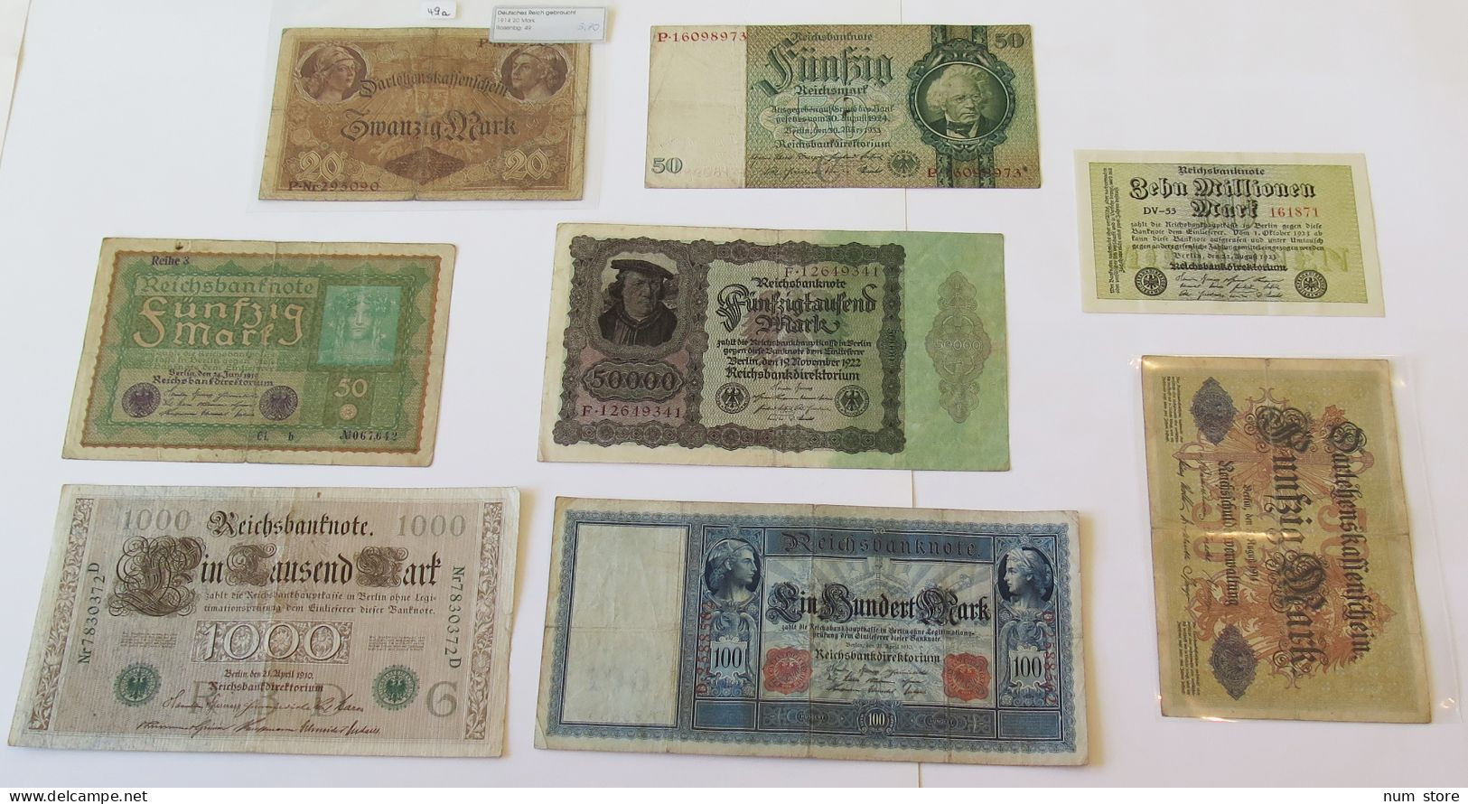 GERMANY COLLECTION BANKNOTES, LOT 15pc EMPIRE #xb 057 - Colecciones