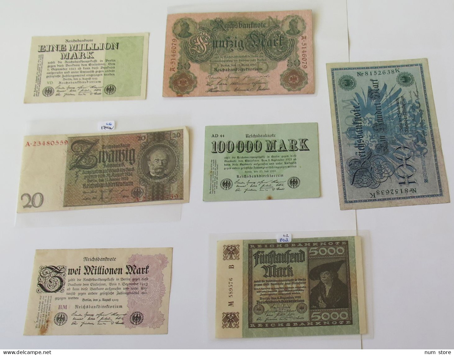 GERMANY COLLECTION BANKNOTES, LOT 15pc EMPIRE #xb 027 - Verzamelingen