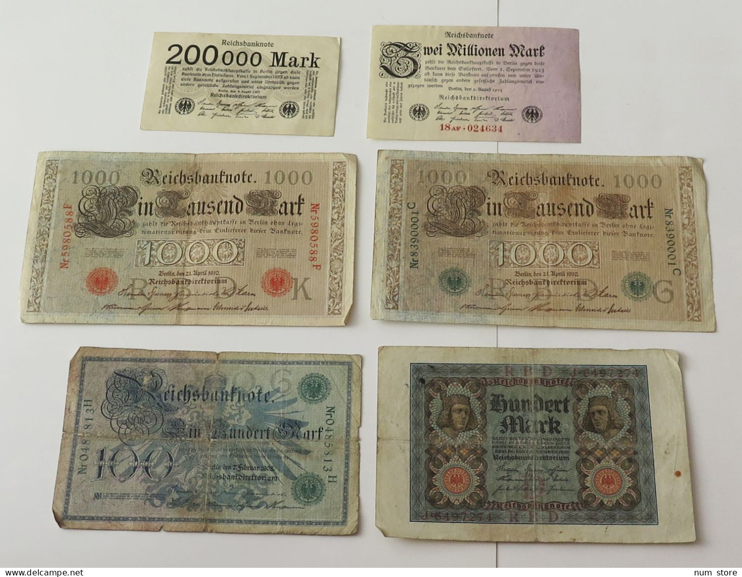 GERMANY COLLECTION BANKNOTES, LOT 15pc EMPIRE #xb 359 - Sammlungen