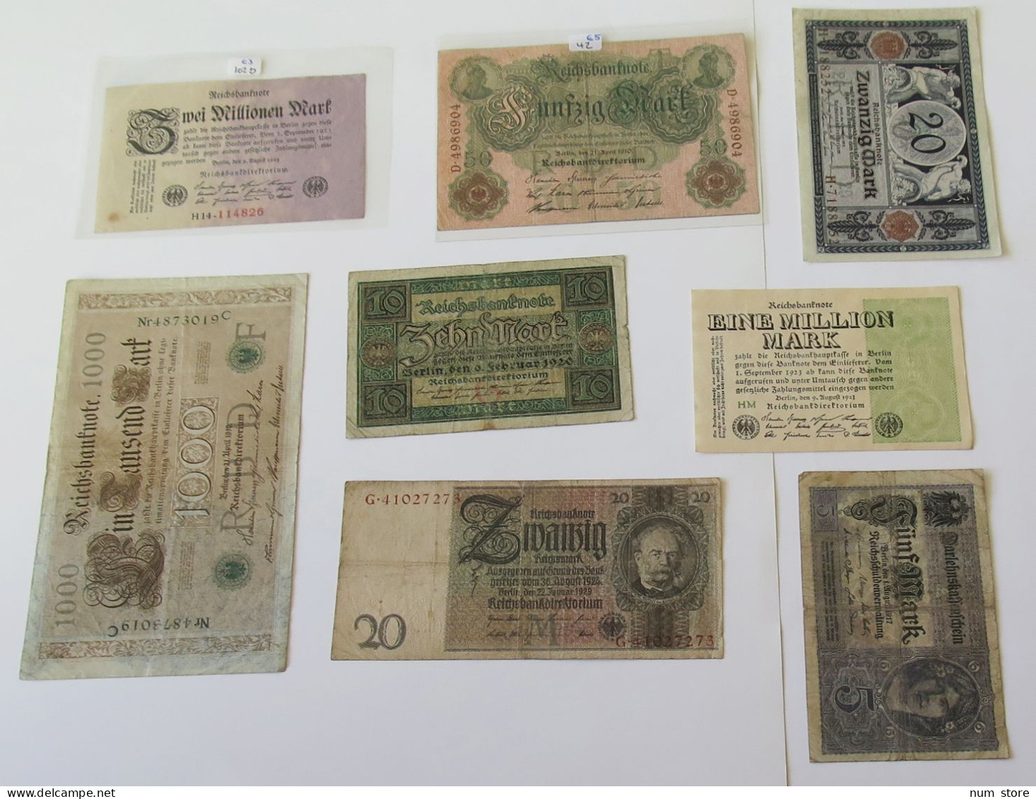 GERMANY COLLECTION BANKNOTES, LOT 15pc EMPIRE #xb 033 - Sammlungen