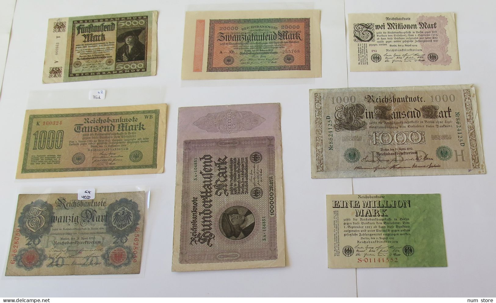GERMANY COLLECTION BANKNOTES, LOT 15pc EMPIRE #xb 037 - Collections