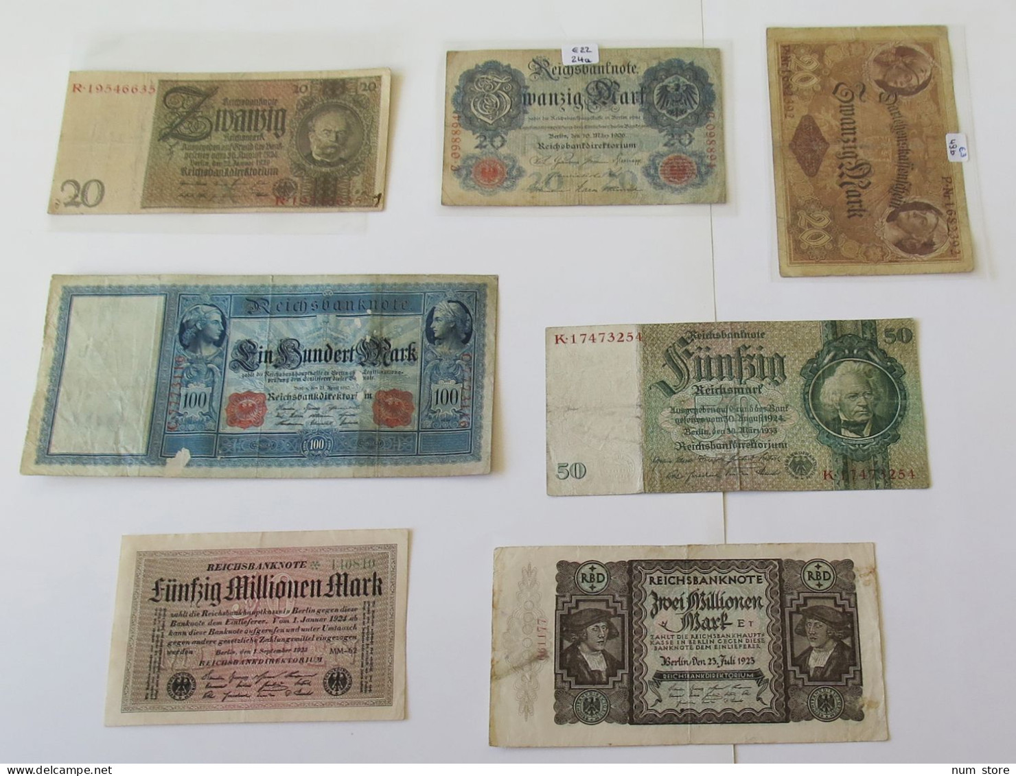 GERMANY COLLECTION BANKNOTES, LOT 15pc EMPIRE #xb 037 - Colecciones