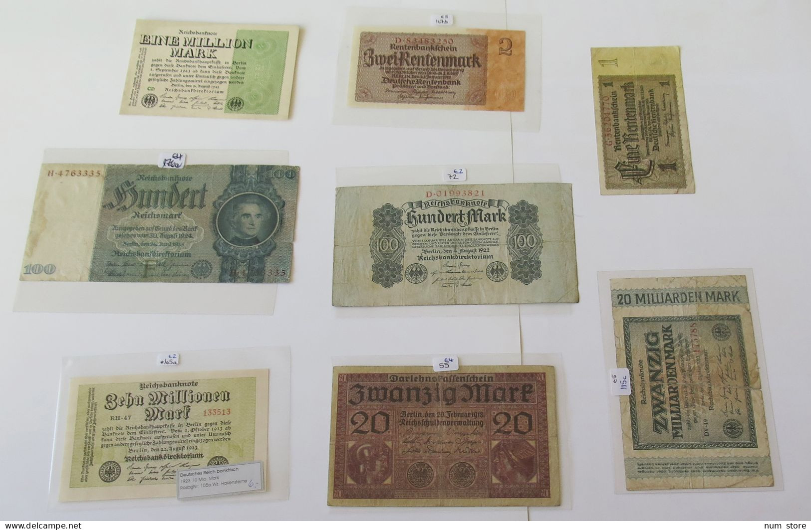 GERMANY COLLECTION BANKNOTES, LOT 15pc EMPIRE #xb 023 - Colecciones