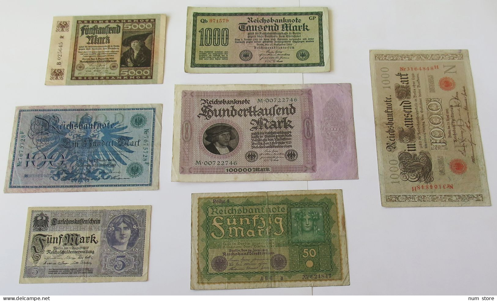 GERMANY COLLECTION BANKNOTES, LOT 15pc EMPIRE #xb 009 - Collections
