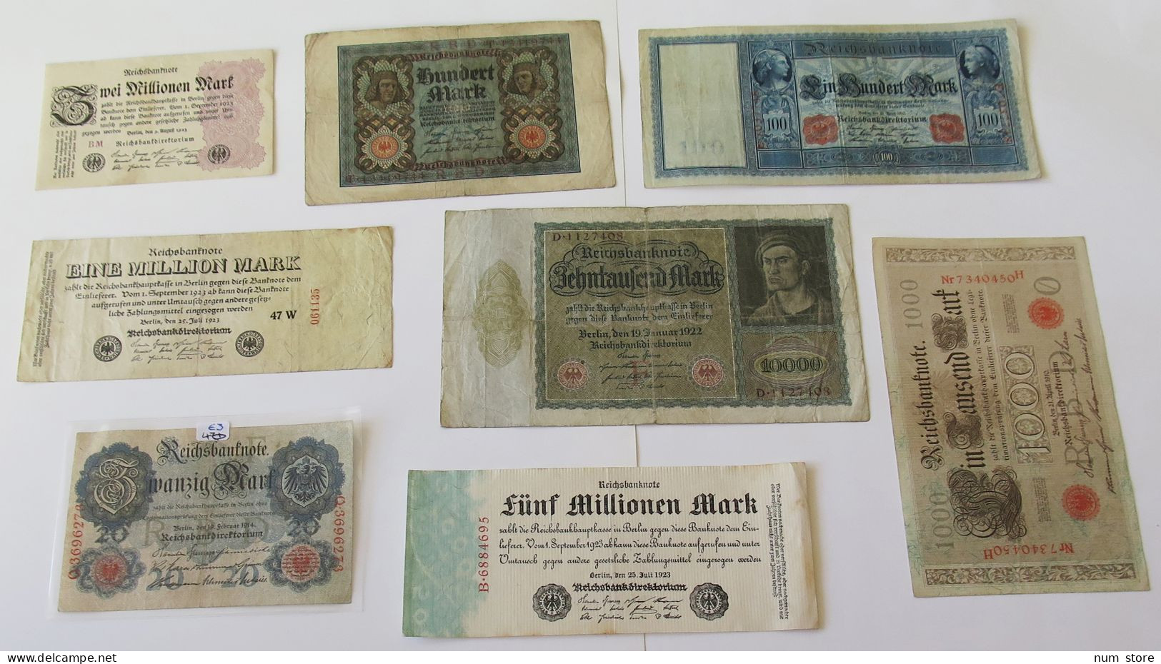 GERMANY COLLECTION BANKNOTES, LOT 15pc EMPIRE #xb 009 - Sammlungen