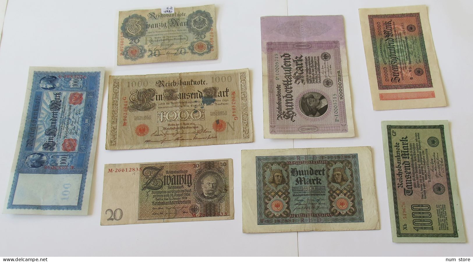 GERMANY COLLECTION BANKNOTES, LOT 15pc EMPIRE #xb 005 - Collections