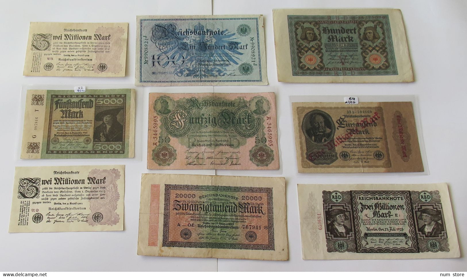 GERMANY COLLECTION BANKNOTES, LOT 15pc EMPIRE #xb 093 - Collezioni