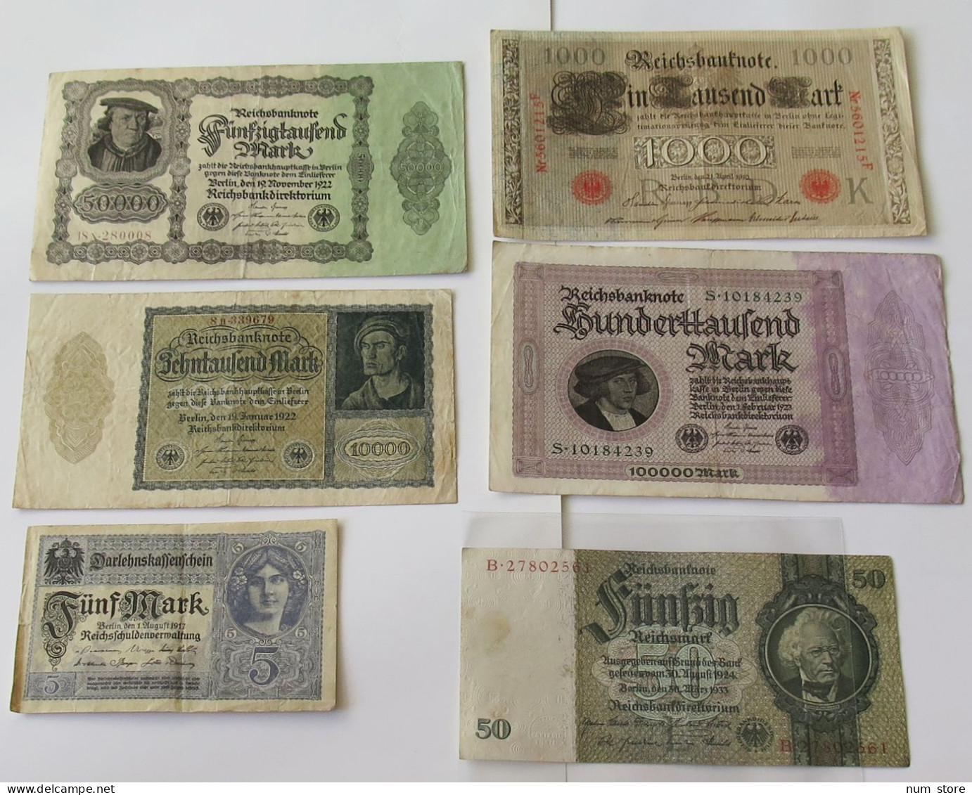 GERMANY COLLECTION BANKNOTES, LOT 15pc EMPIRE #xb 093 - Colecciones