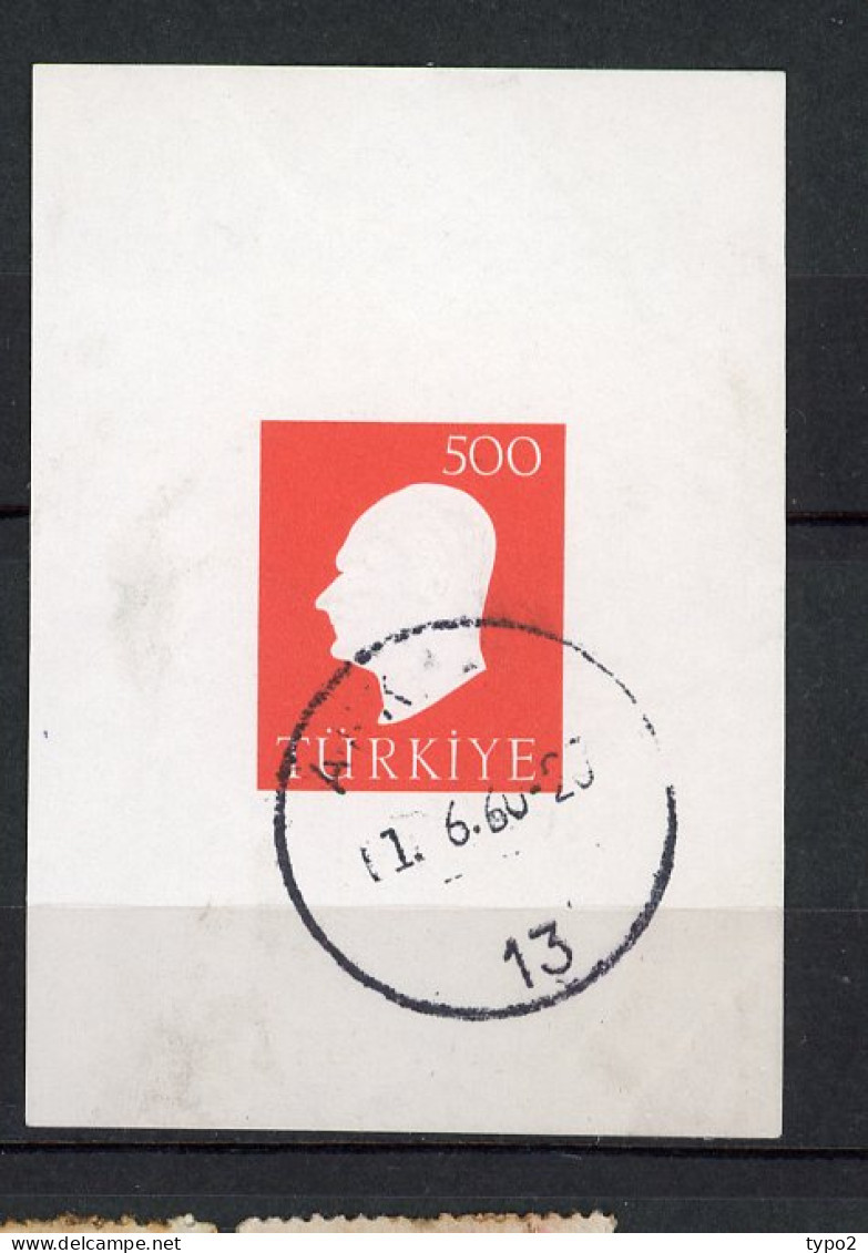 TURQ. -BF Yv.  N°  9 (o) Atatürk Cote  4  Euro BE  2 Scans - Blocks & Kleinbögen