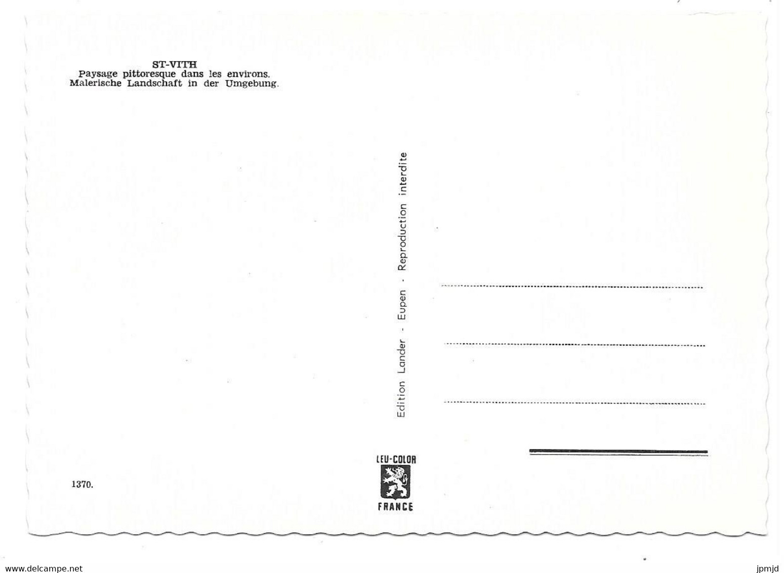 ST VITH - Paysage Pittoresque Dans Les Environs - Malerische Landschaft In Der Umgebung - Edition Lander, Eupen N° 1370 - Sankt Vith