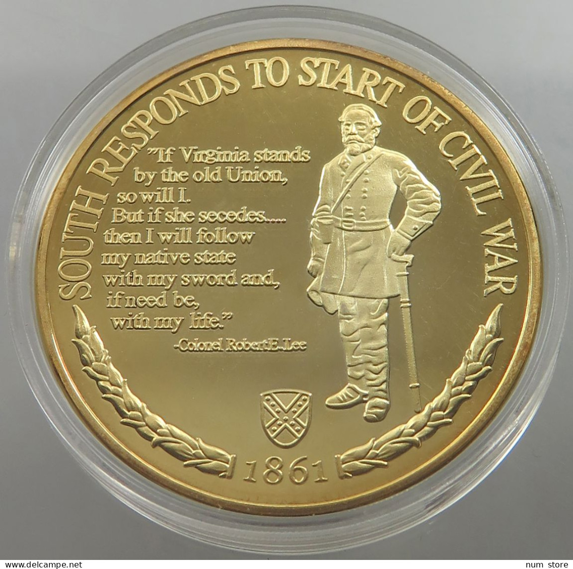 UNITED STATES PROOF MEDAL 2011 - 2015 SESQUICENTENNIAL 35 G, 43MM #sm07 0027 - Autres & Non Classés