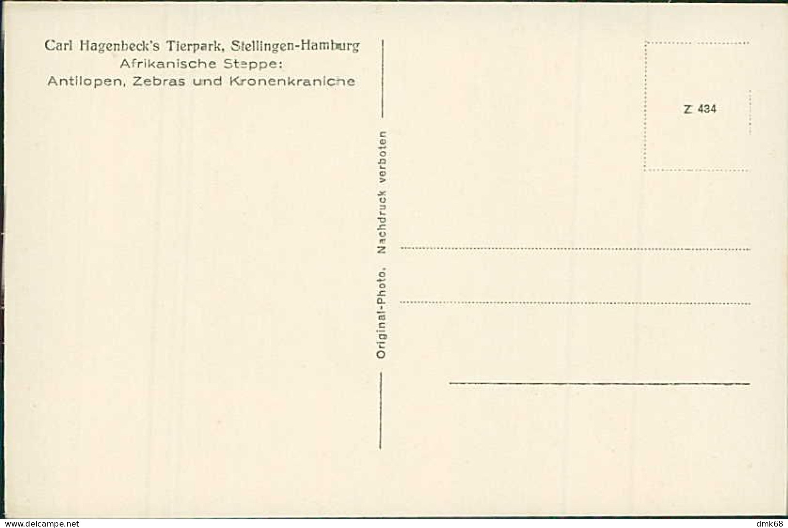 HAMBURG / STELLINGEN - CARL HAGENBECK'S TIERPARK - AFRICANISCHE STEPPE ANTILOPEN ZEBRAS UND KRONENKRANICHE 1930s (16877) - Stellingen