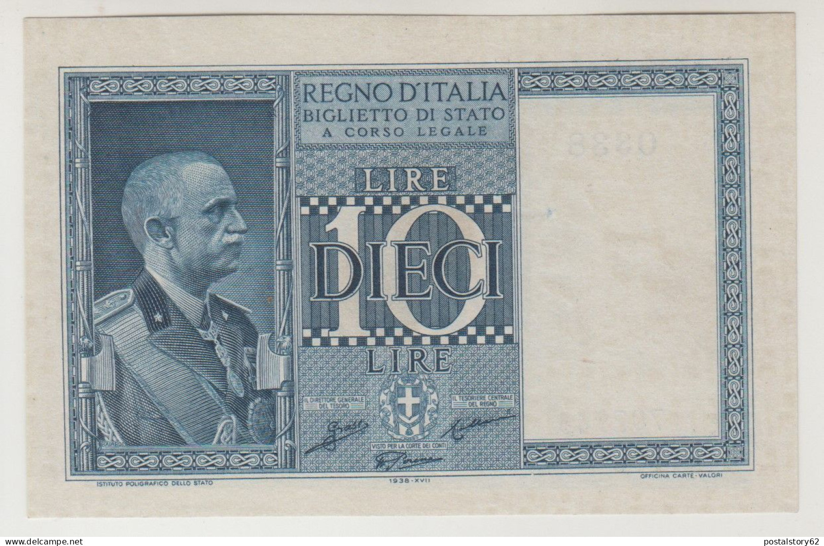 Regno D'Italia, Vittorio Emanuele III° - 10 Lire Impero 1938 Anno XVIII° FDS - Italië – 10 Lire